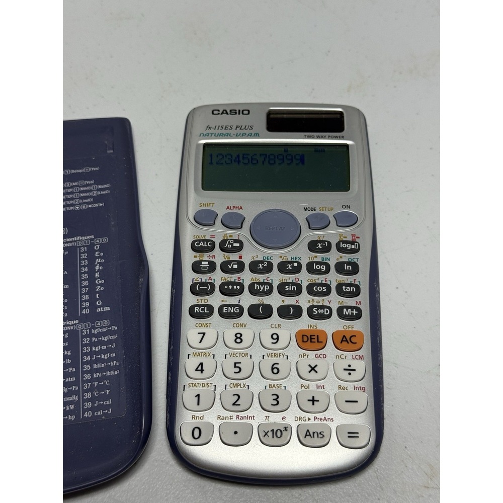 Calculator - Casio fx-115ES Plus Scientific Tested Working Two Way Power VPAM - Picture 2 of 6